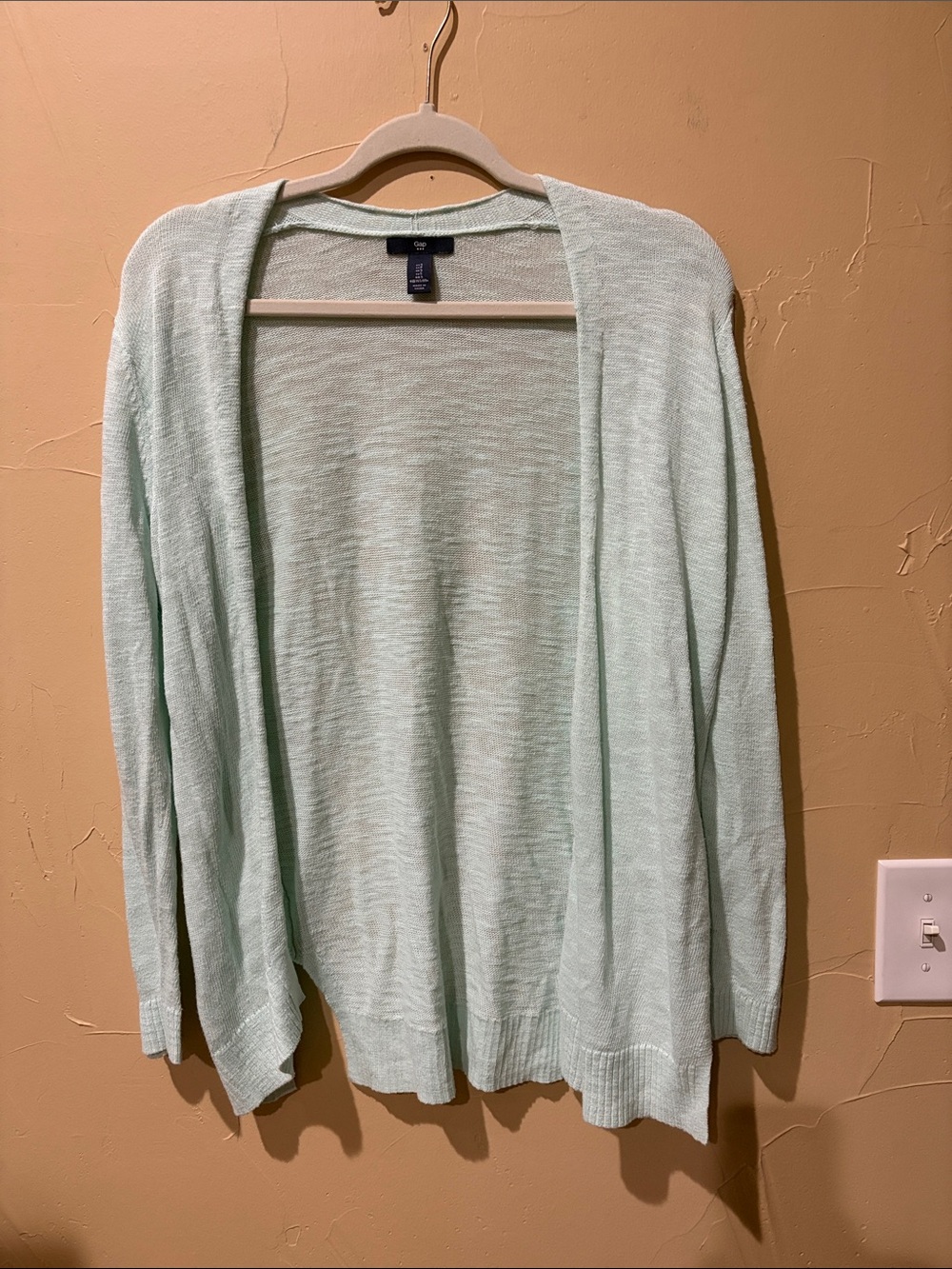 GAP Mint Open-Front Lightweight Cardigan